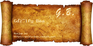 Gálfy Bea névjegykártya